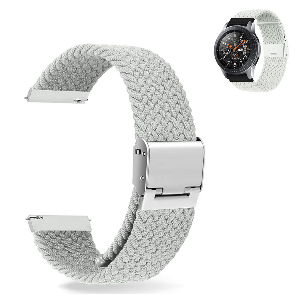 22mm Universal elastic nylon watch strap - White#serie_2