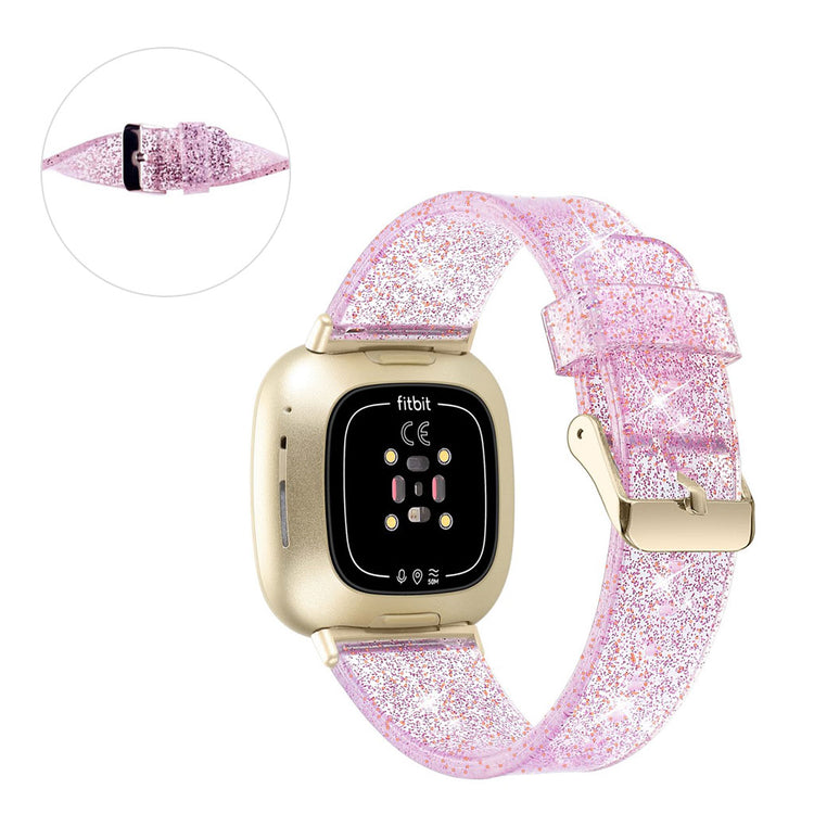 Fitbit Sense / Versa 3 glittering powder TPU watch strap - Rose#serie_3