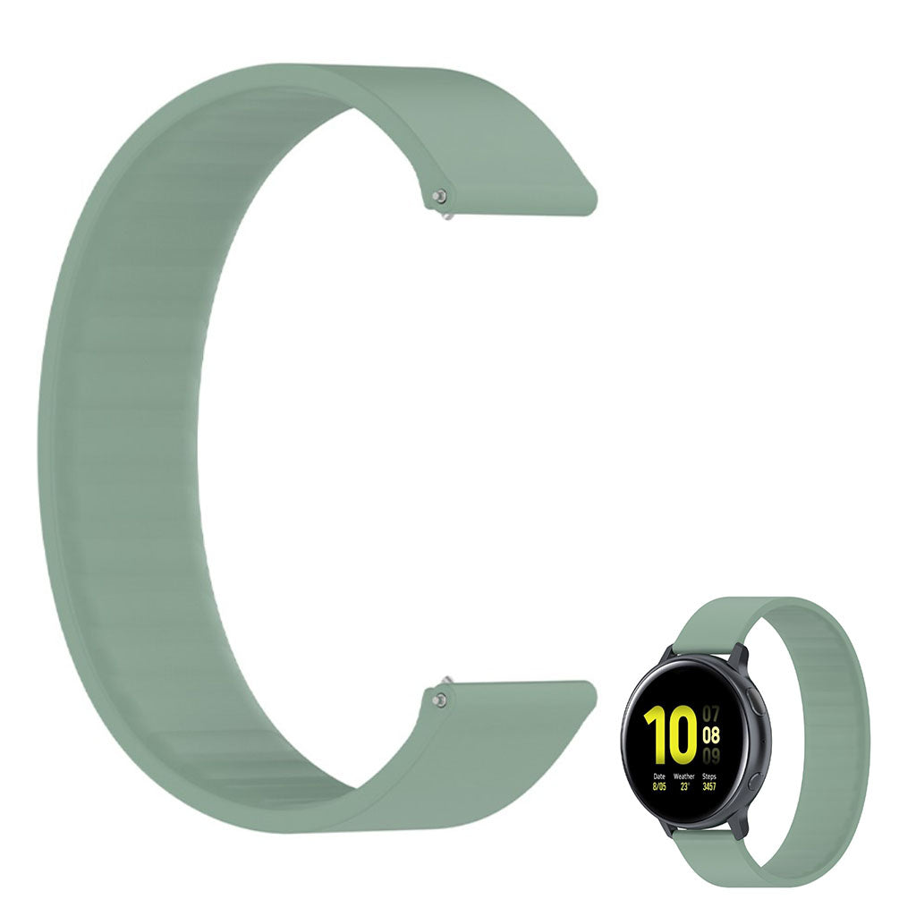 20mm Universal elastic replacement silicone watch strap - Light Green / Size: 170mm#serie_9