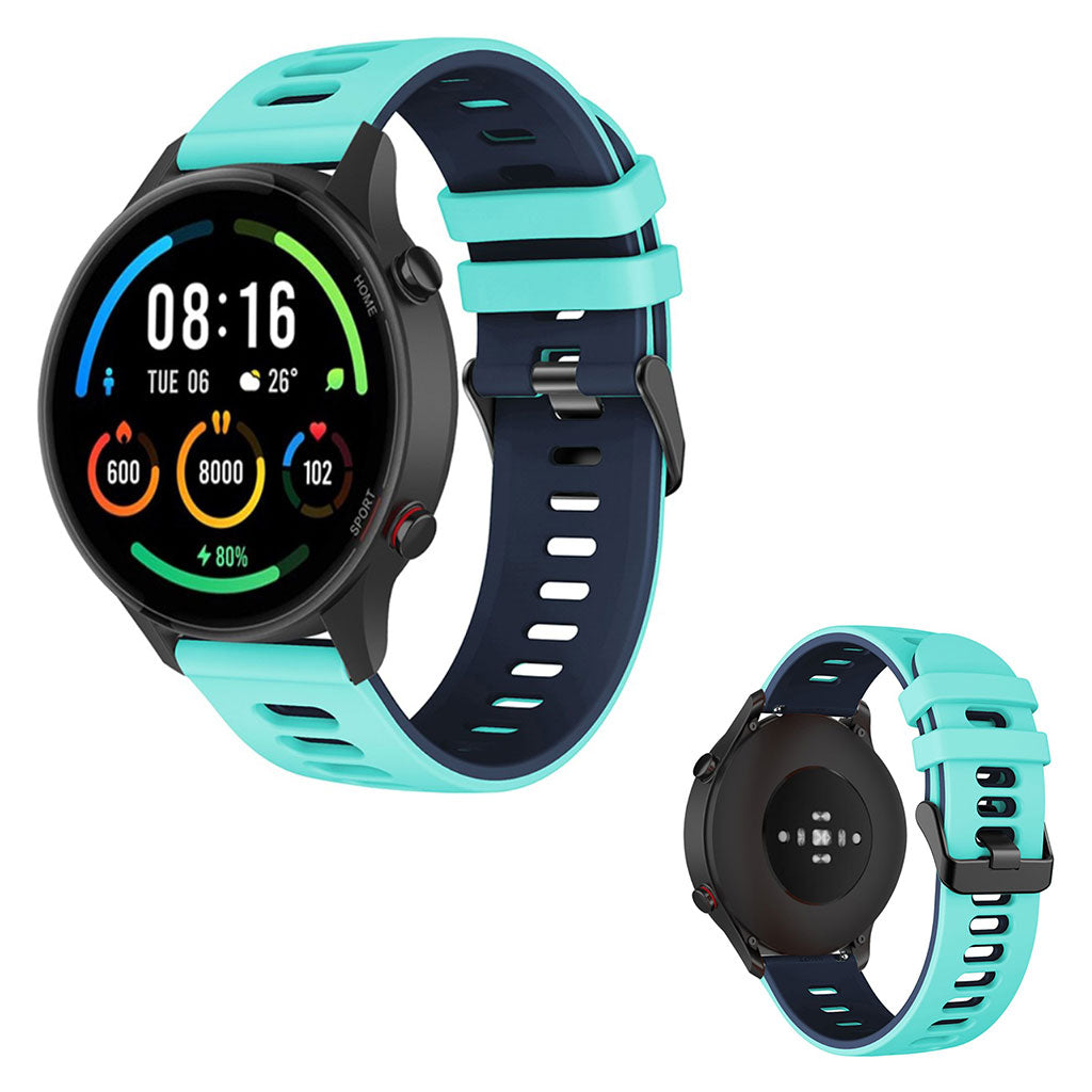 22mm Universal dual color watch strap - Mint Green / Midnight Blue#serie_2