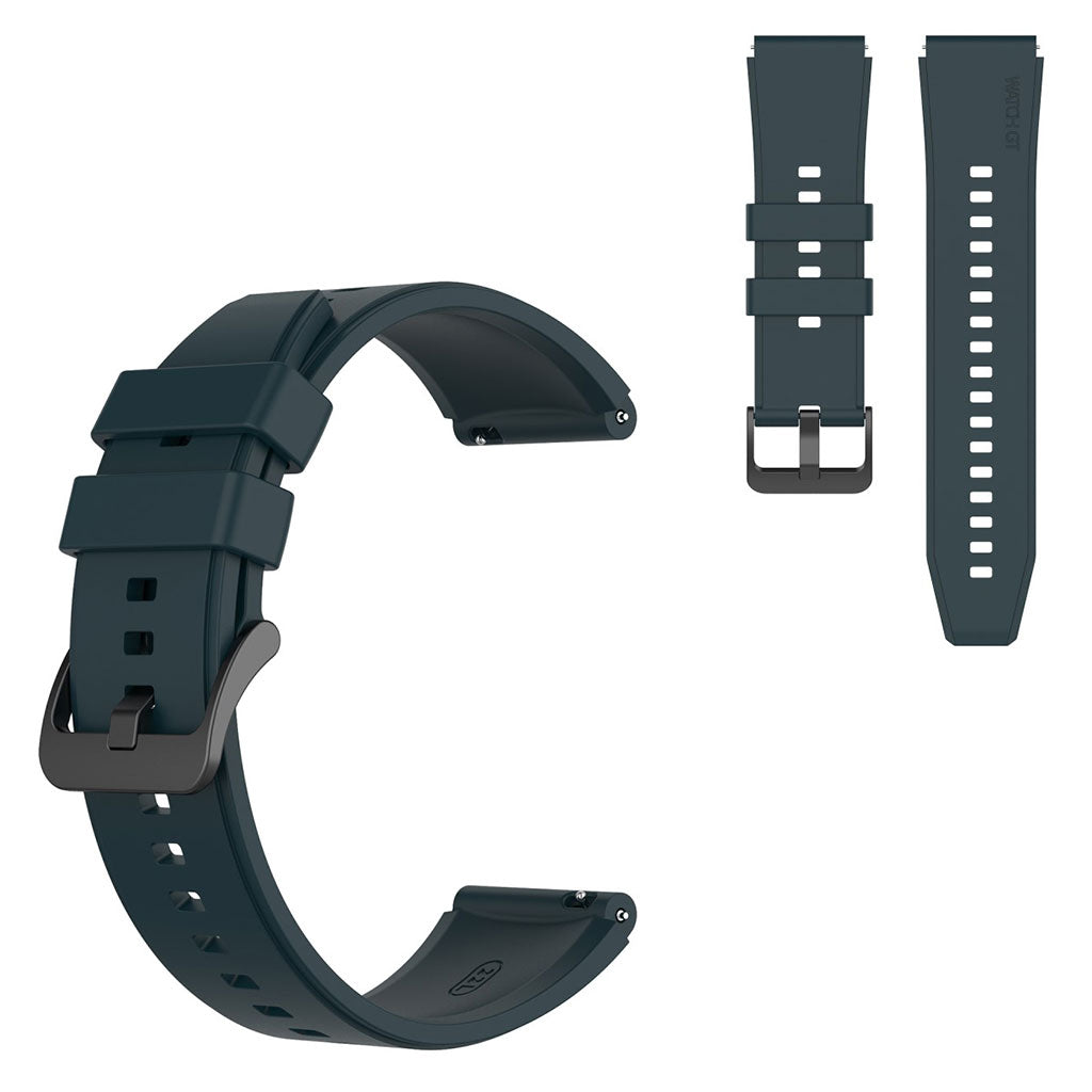 22mm Universal silicone watch strap - Blackish Green#serie_10