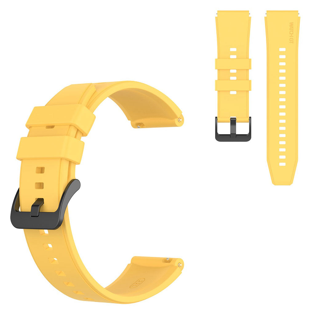 22mm Universal silicone watch strap - Yellow#serie_7