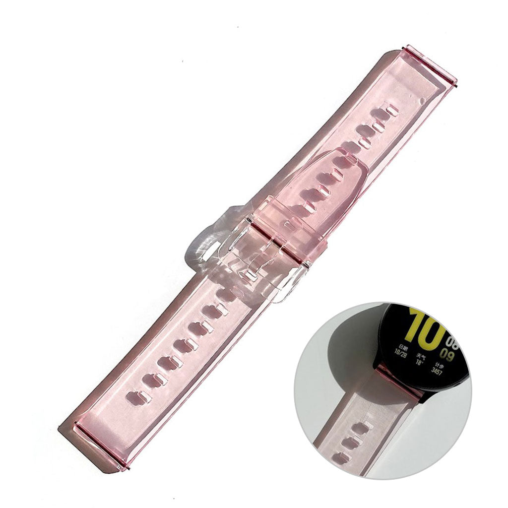 22mm Universal lovely transparent style watch strap - Pink#serie_2