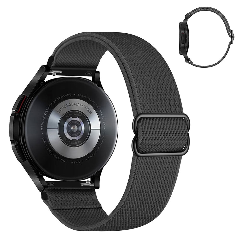 20mm Universal nylon elastic watch strap - Dark Grey#serie_3