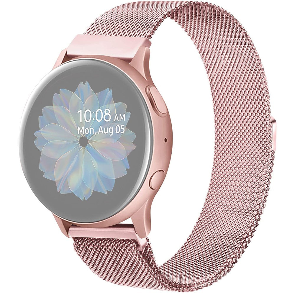 20mm Universal JLT milanese stainless steel watch strap - Pink#serie_2