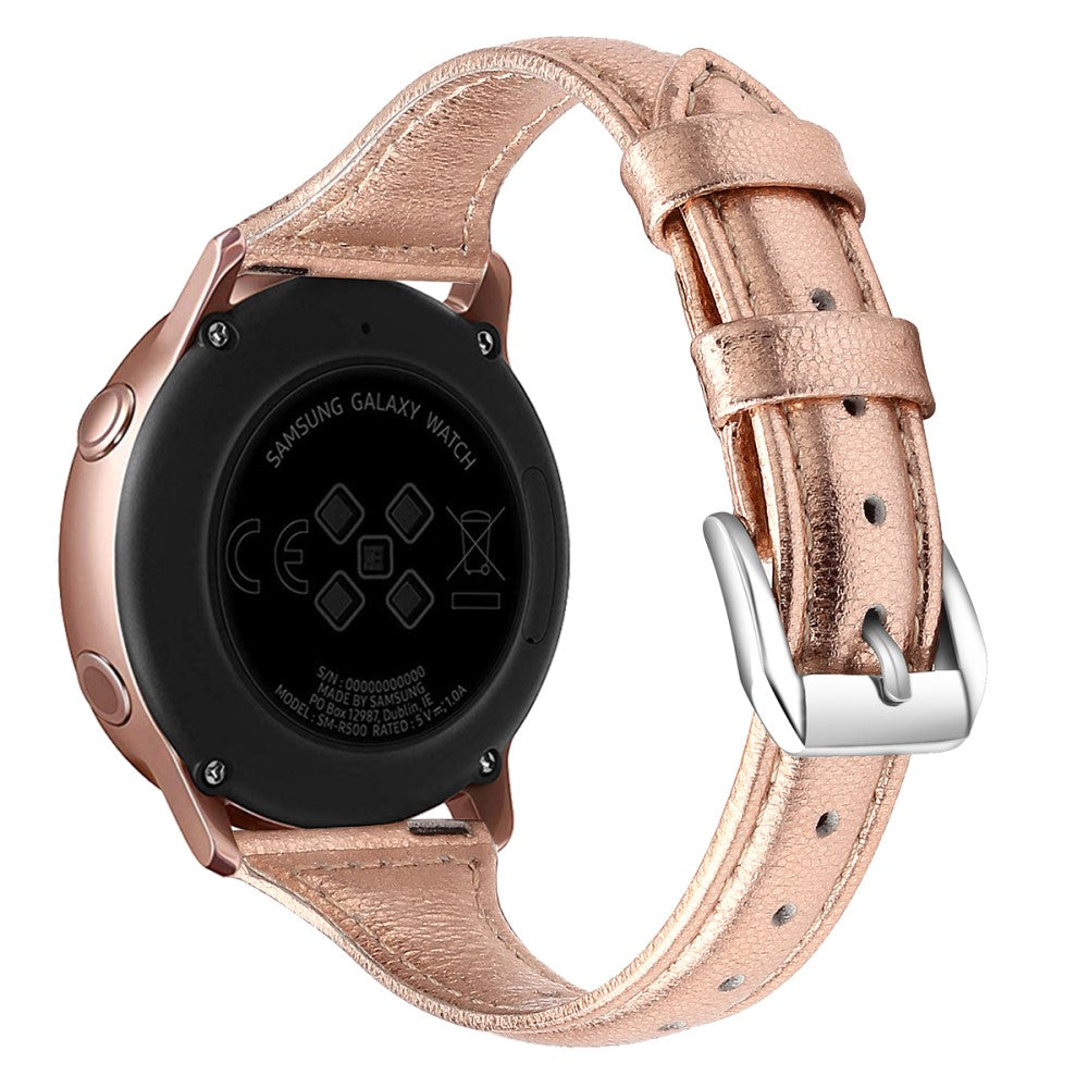 20mm Universal simple genuine leather watch strap with - Rose Gold#serie_11