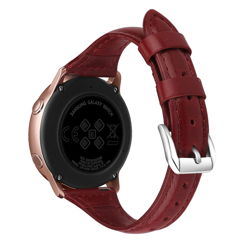 20mm Universal simple genuine leather watch strap with - Red#serie_12