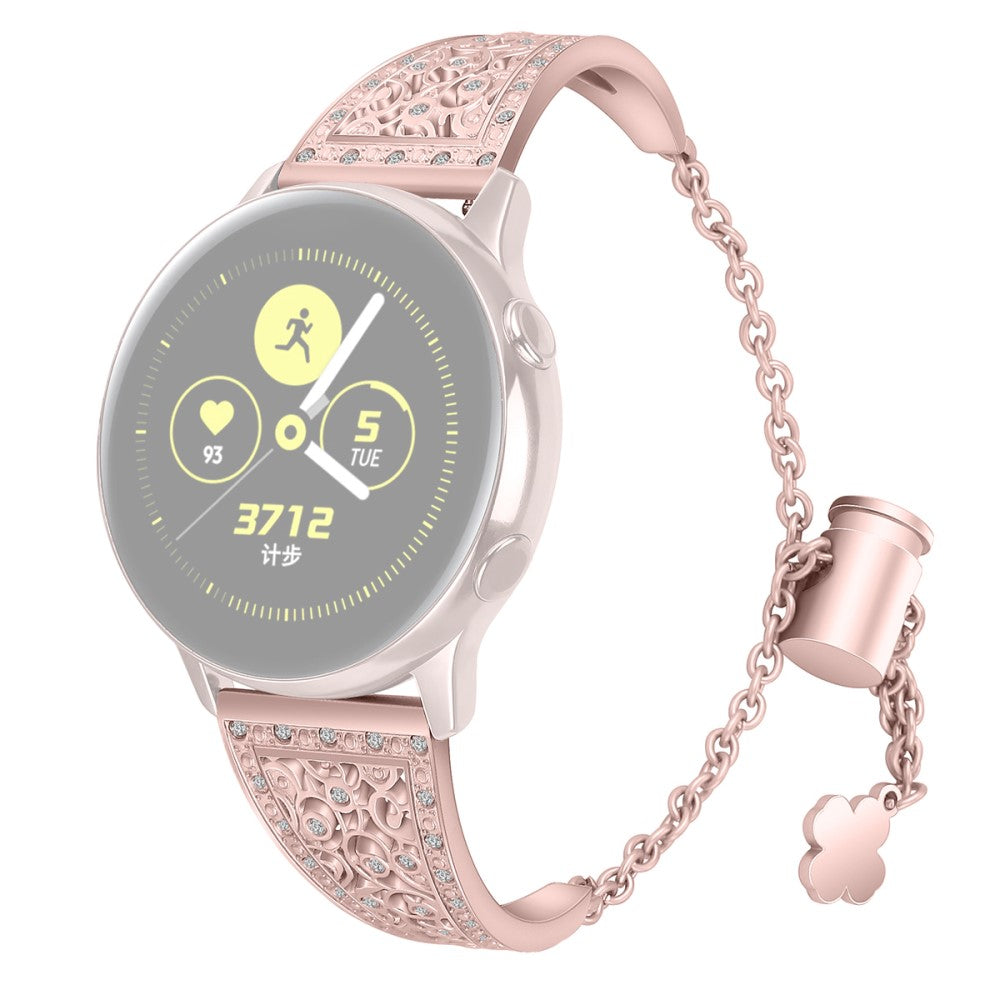 22mm Universal zinc alloy rhinestone décor watch strap - Rose Pink#serie_2