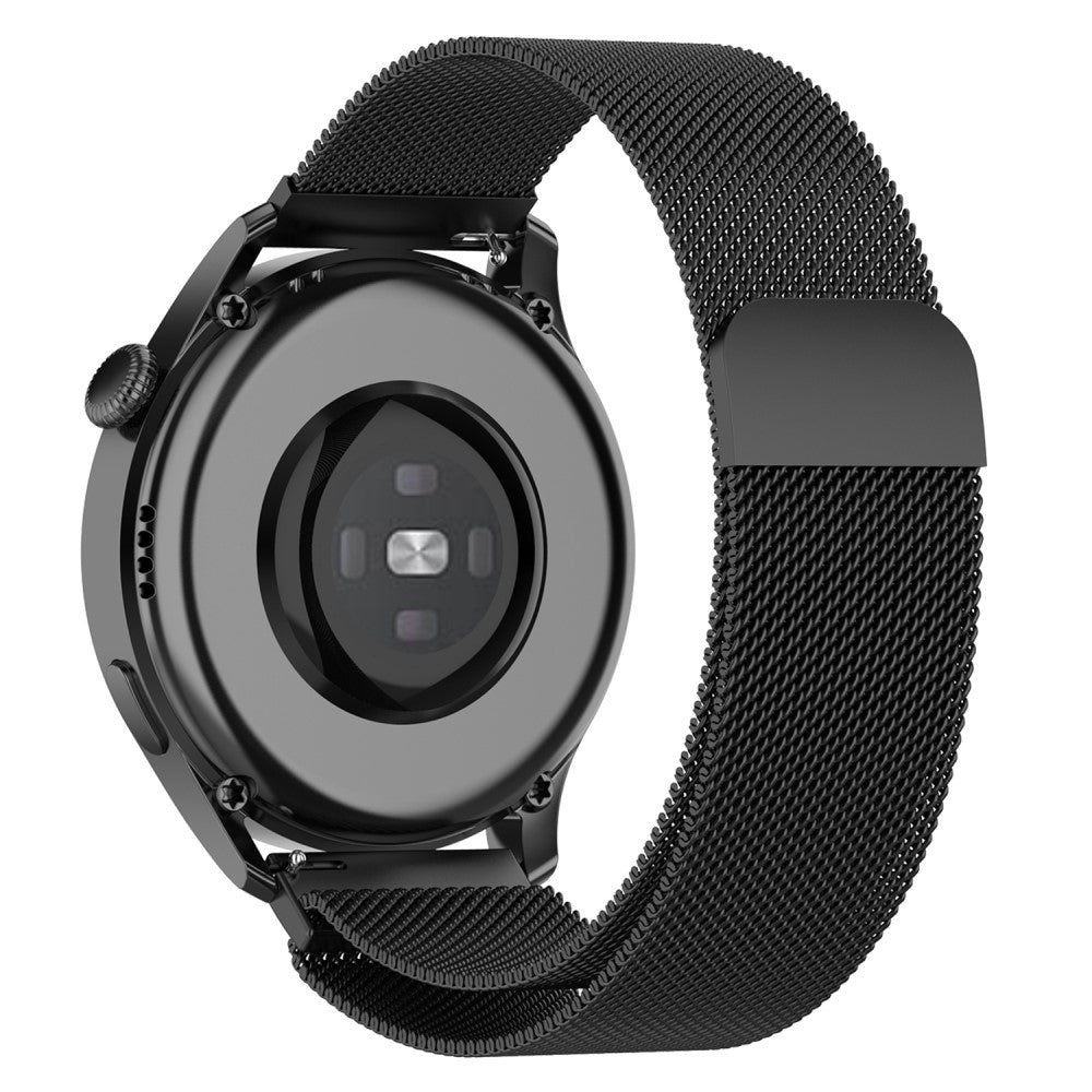 22mm Universal milanese stainless steel watch strap - Black#serie_1