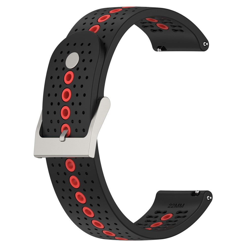 20mm Universal bi-color silicone watch strap - Black / Orange#serie_3