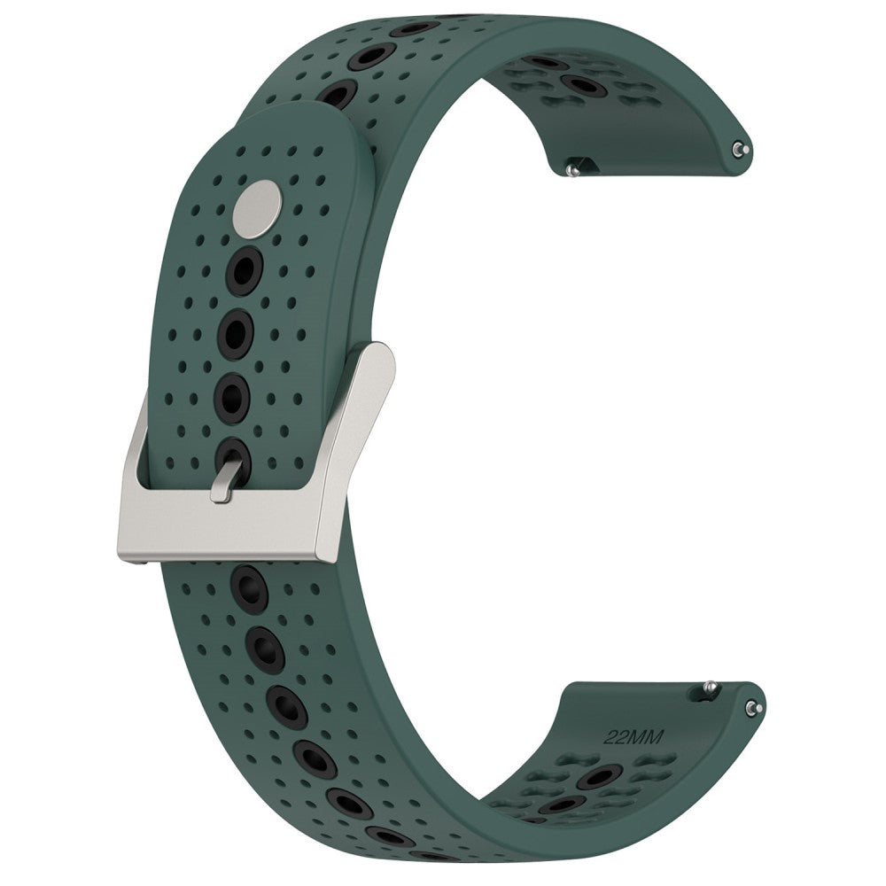 20mm Universal bi-color silicone watch strap - Olive Green / Black#serie_4
