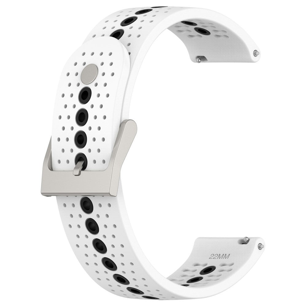 20mm Universal bi-color silicone watch strap - White / Black#serie_5