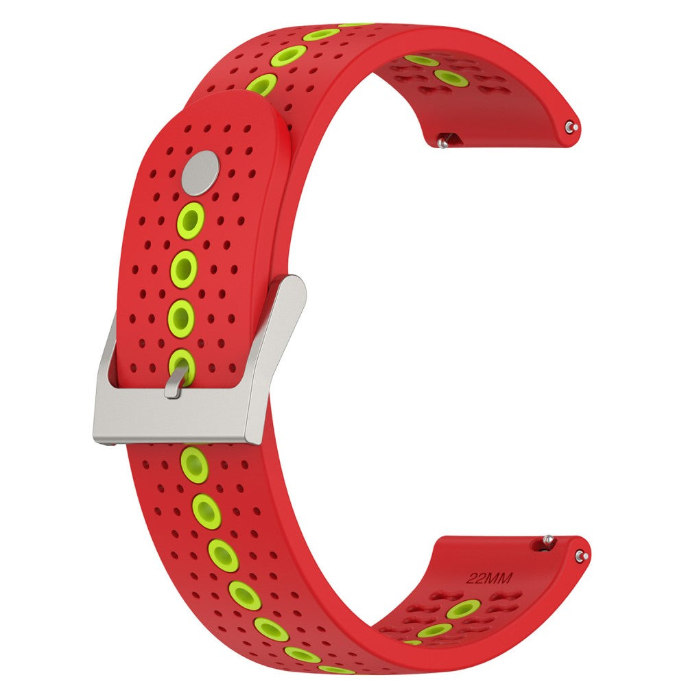 20mm Universal bi-color silicone watch strap - Red / Green#serie_7