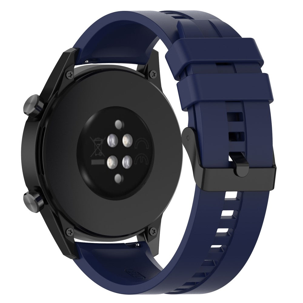 20mm Universal silicone watch strap - Black Steel Buckle / Midnight Blue#serie_2