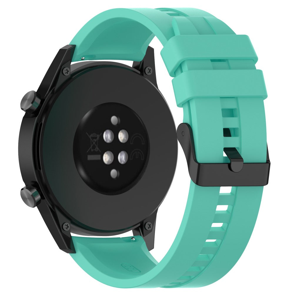 20mm Universal silicone watch strap - Black Steel Buckle / Aurora Blue#serie_6