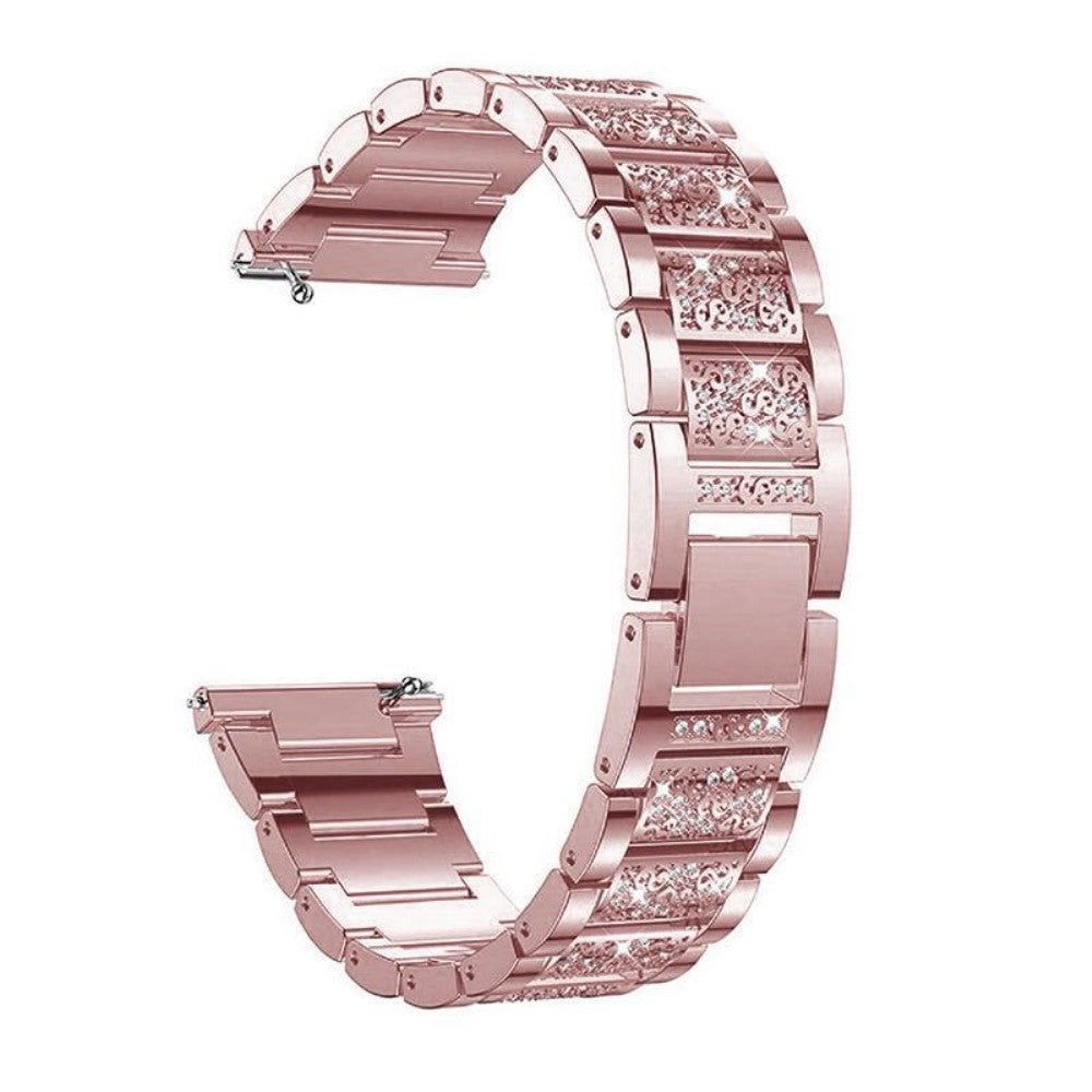 18mm Universal 3-bead rhinestone décor watch strap - Pink#serie_3
