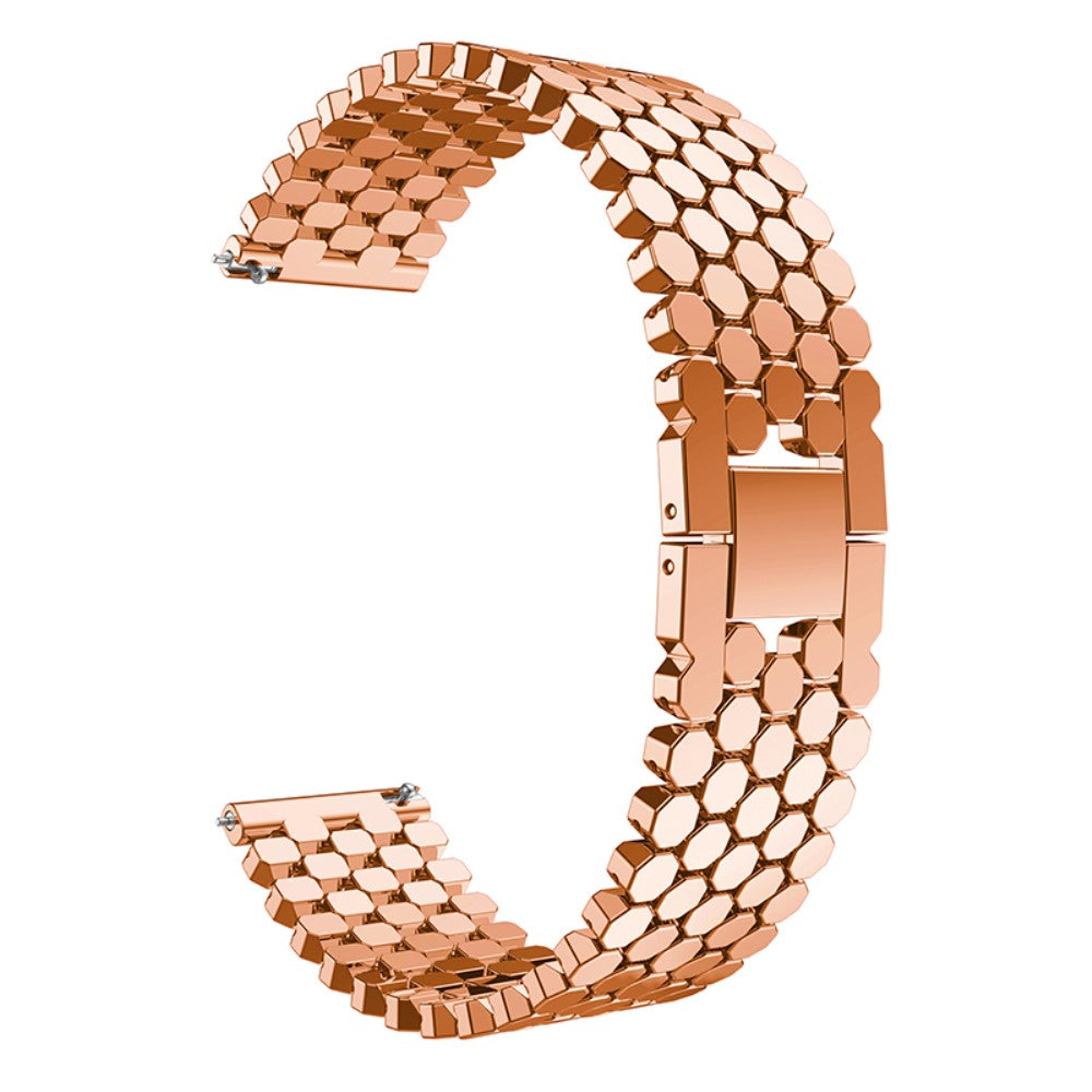 22mm Universal stainless steel honeycomb style watch strap - Rose Gold#serie_3