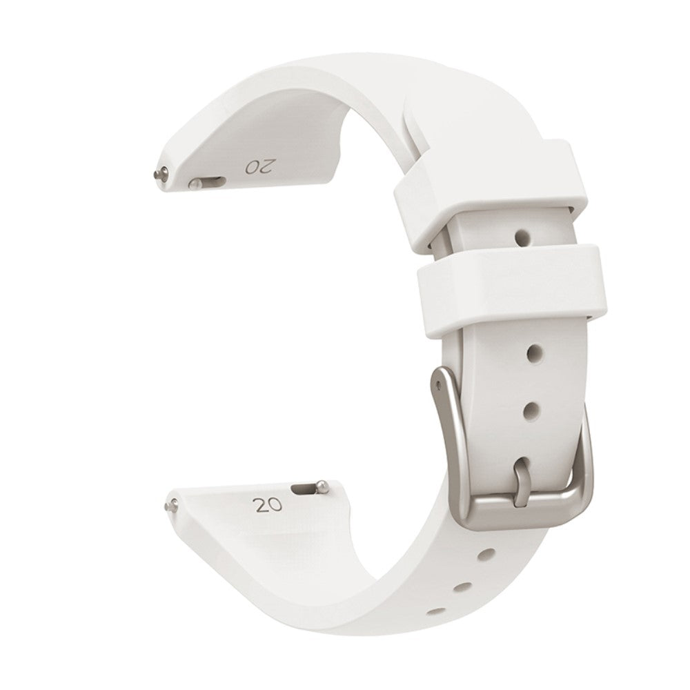 20mm Universal silicone watch strap - White#serie_13