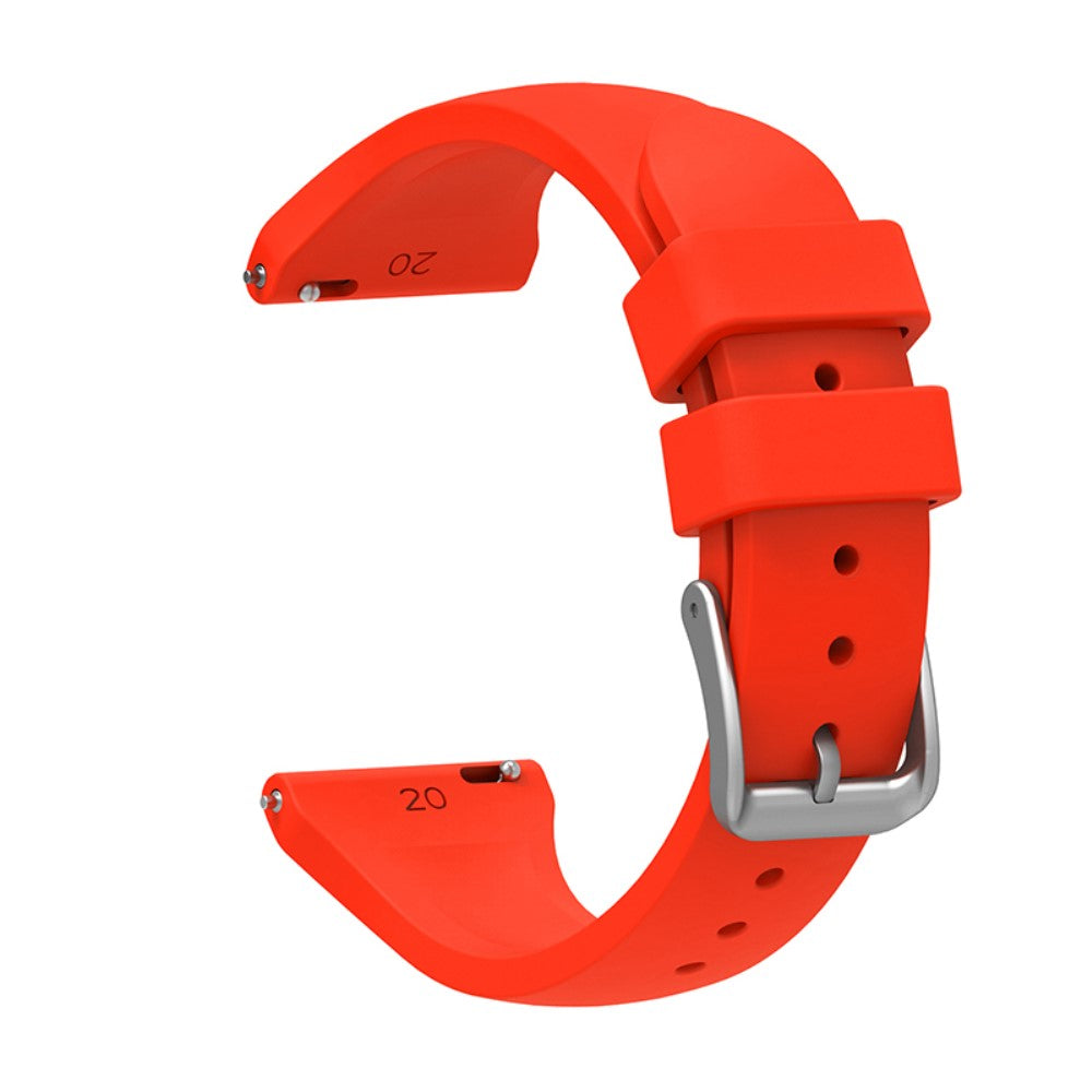 20mm Universal silicone watch strap - Red#serie_7