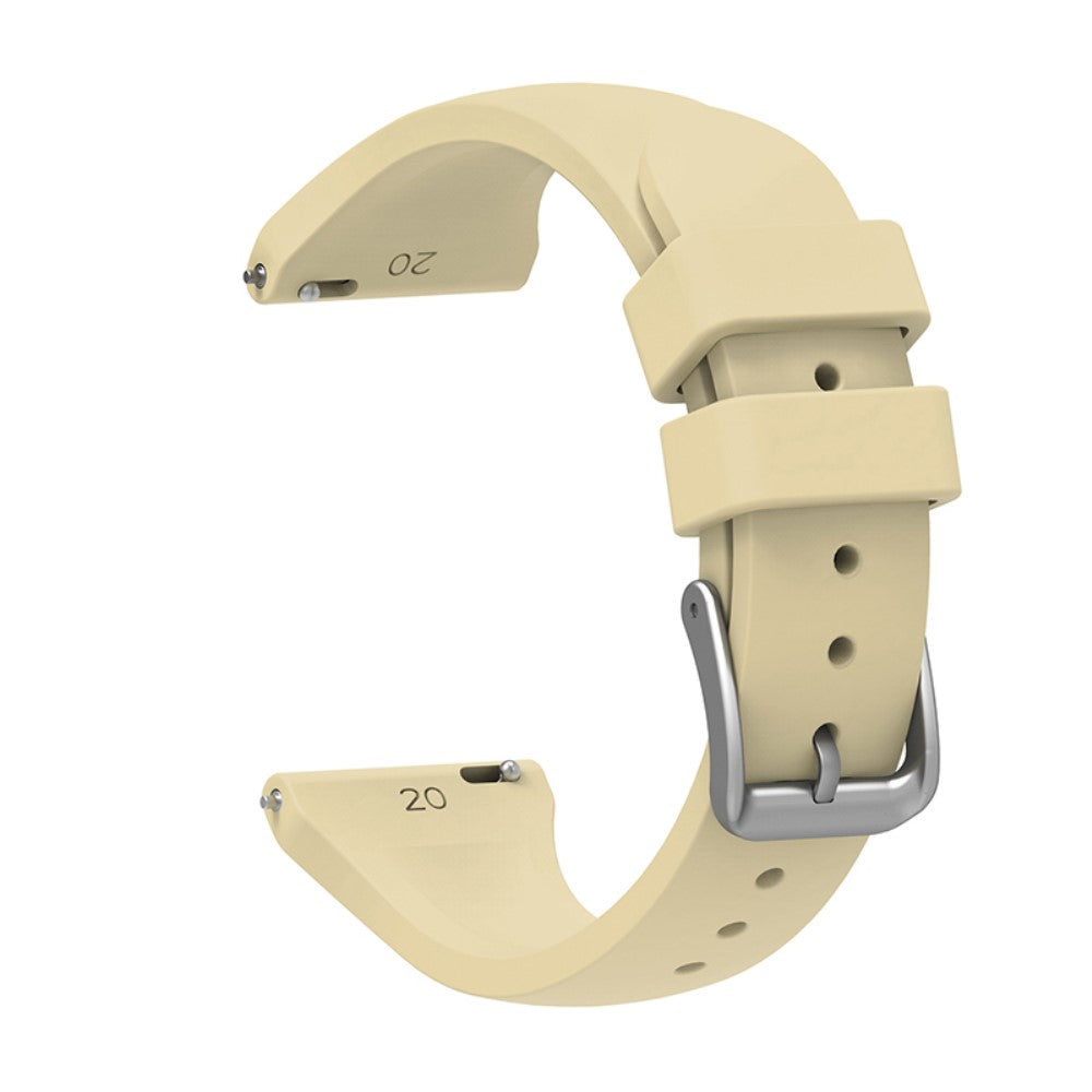 22mm Universal silicone watch strap - Beige#serie_8