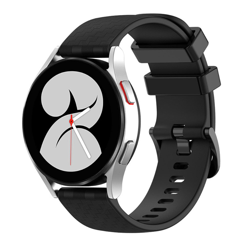 20mm Universal carbon fiber silicone watch strap - Black#serie_9