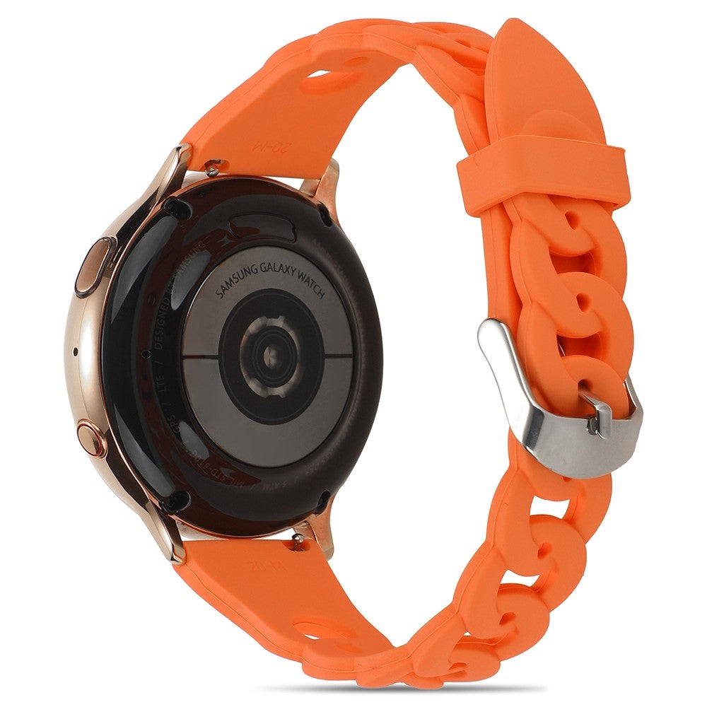 20mm Universal cool circle design silicone watch strap - Orange#serie_2