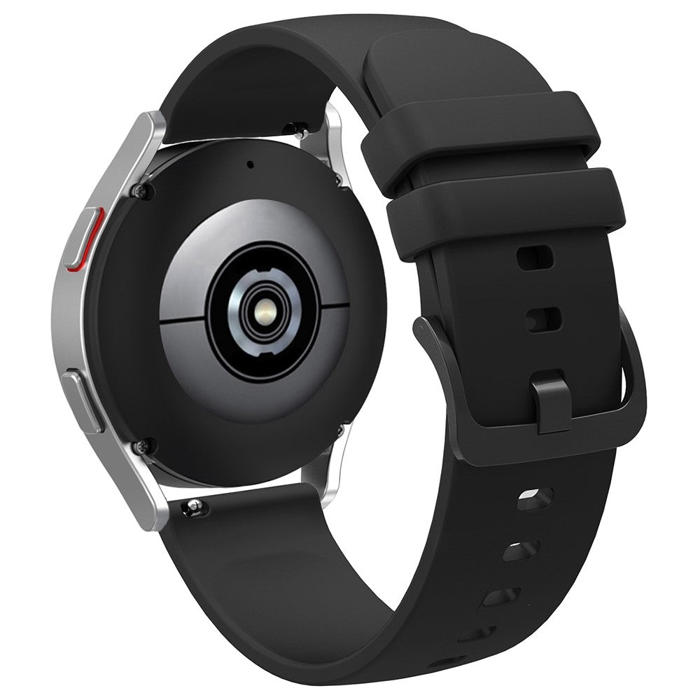 20mm Universal simple silicone watch strap - Black#serie_4