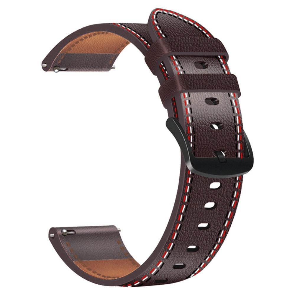 22mm Universal microfiber leather watch strap - Dark Brown#serie_3