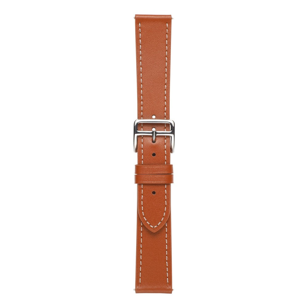 20mm Universal textured genuine leather watch strap - Brown#serie_10
