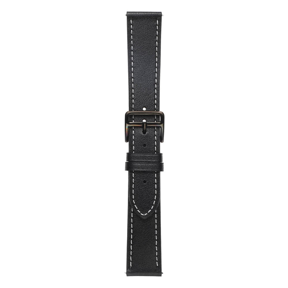 20mm Universal textured genuine leather watch strap - Black#serie_2