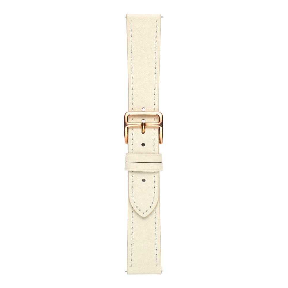 20mm Universal textured genuine leather watch strap - Beige#serie_5