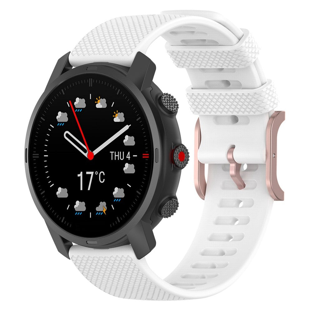 22mm Universal dots design silicone watch strap - White#serie_3