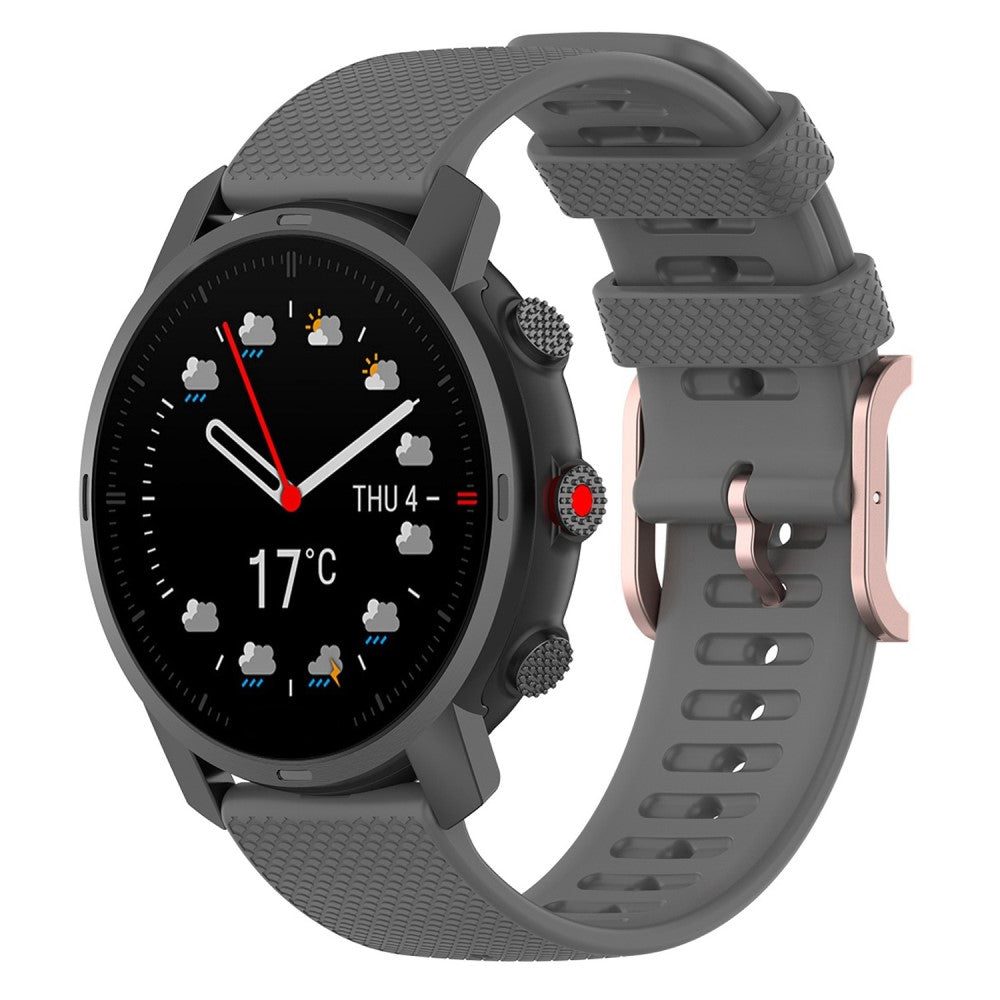 22mm Universal dots design silicone watch strap - Grey#serie_7