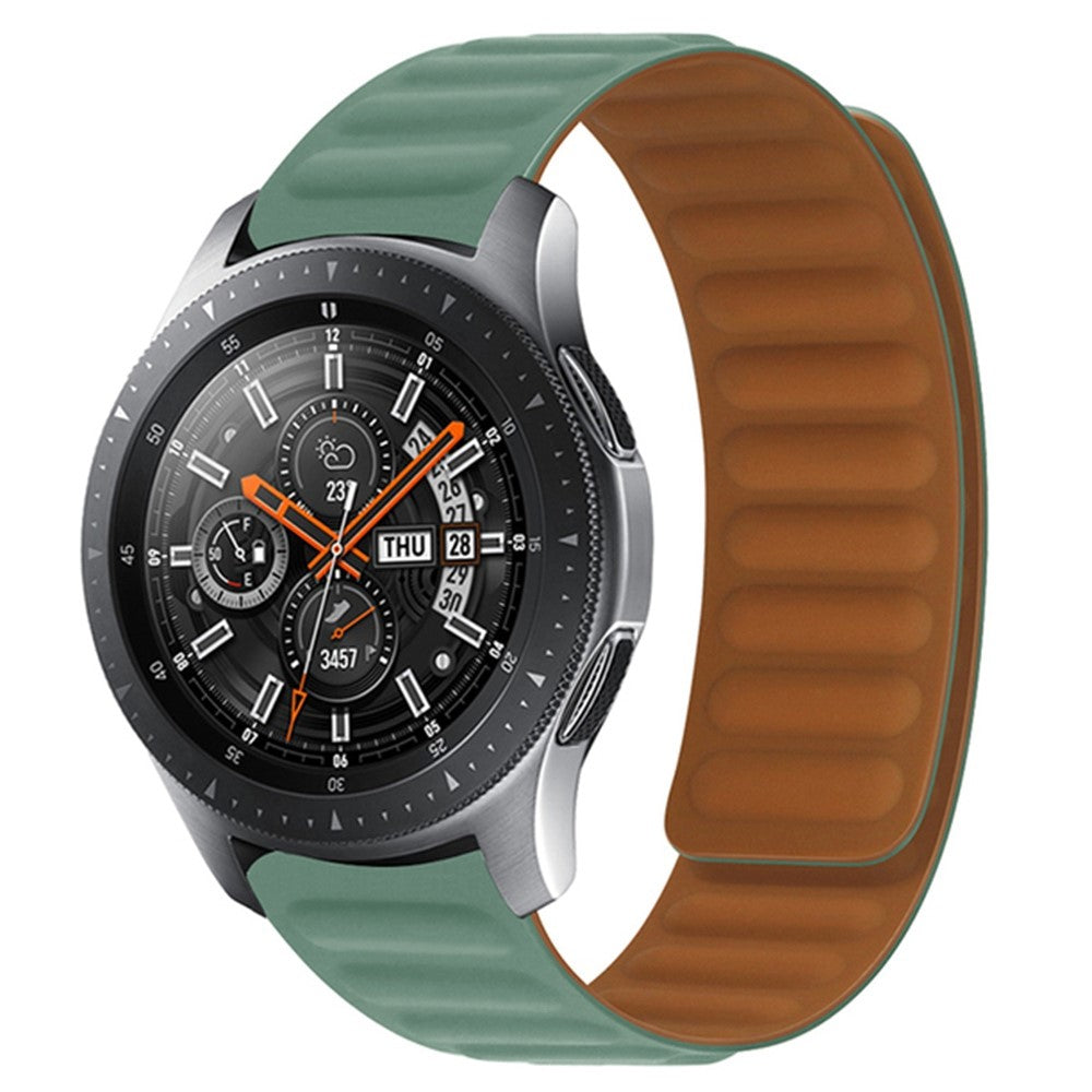 20mm Universal silicone magnetic lock watch strap - Pine Needle Green#serie_21