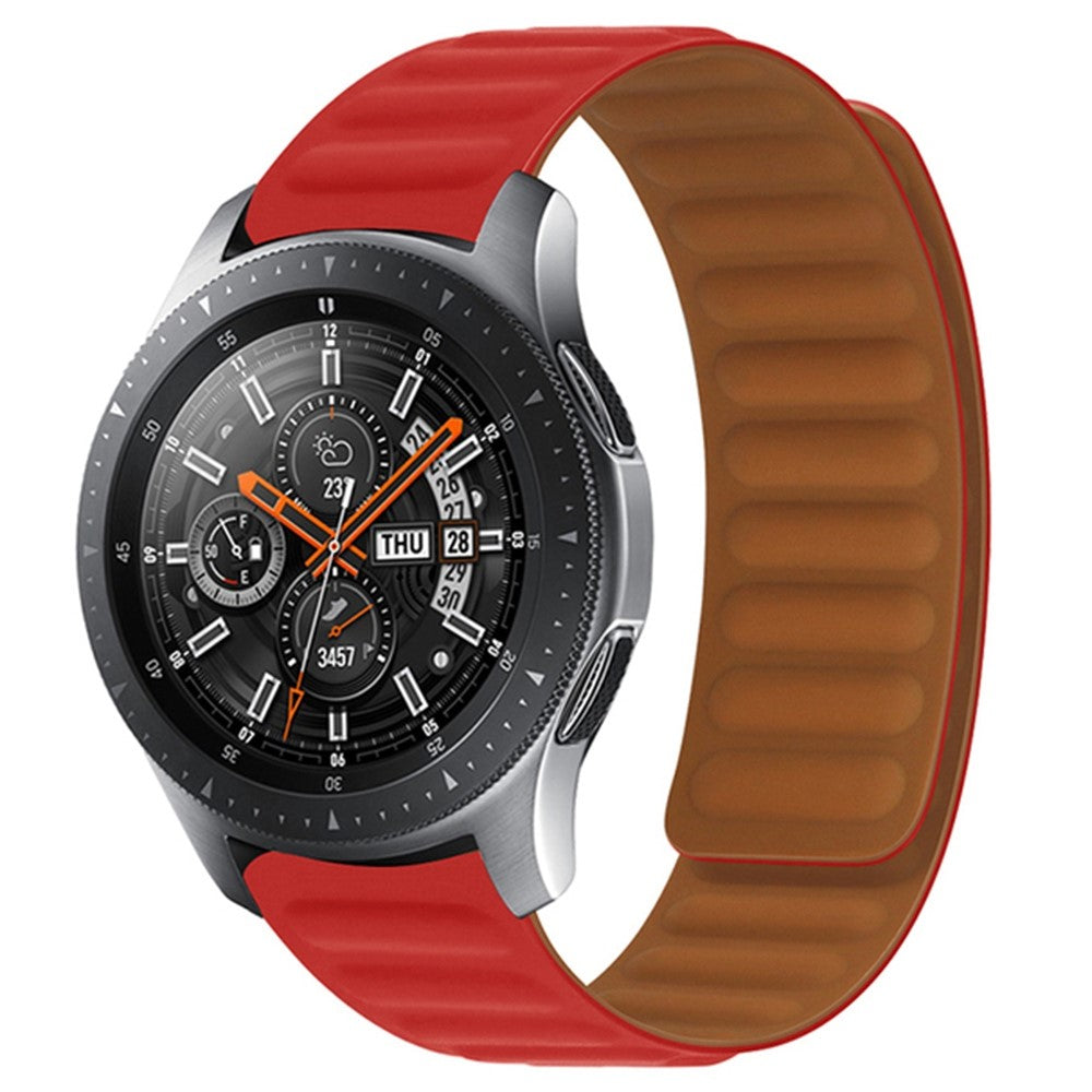 20mm Universal silicone magnetic lock watch strap - Red#serie_9