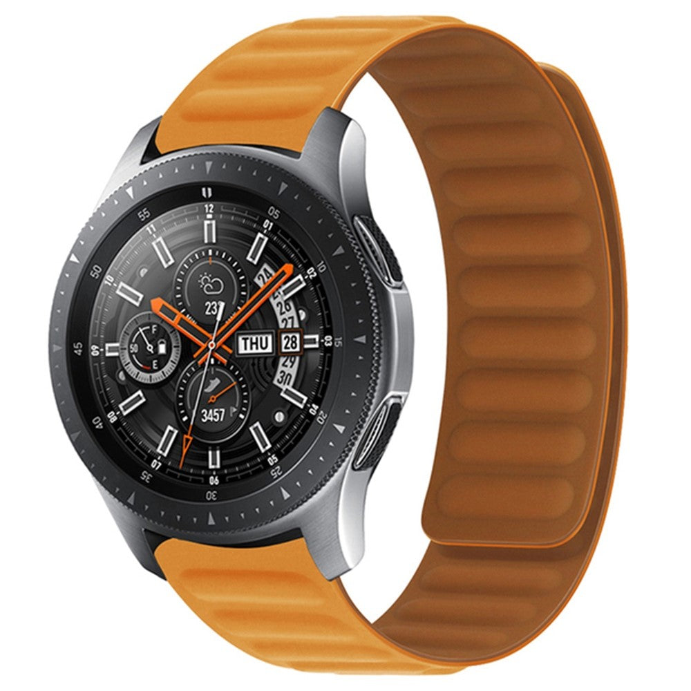 22mm Universal silicone magnetic lock watch strap - Deep Yellow#serie_10