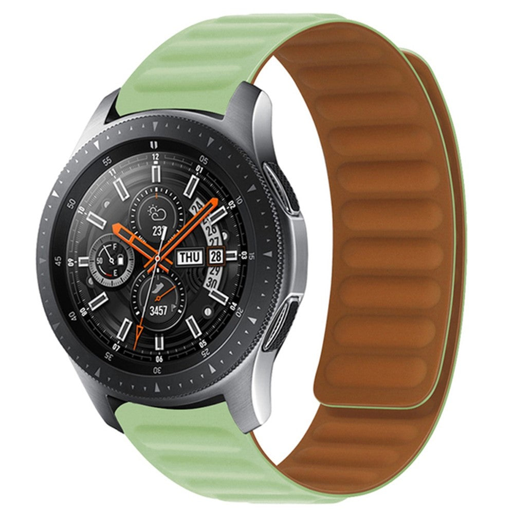 22mm Universal silicone magnetic lock watch strap - Green#serie_17