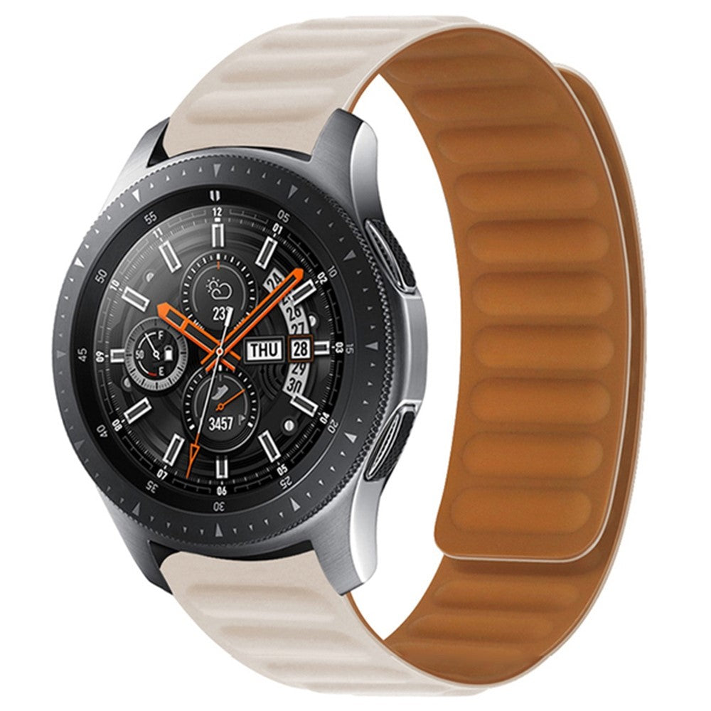 22mm Universal silicone magnetic lock watch strap - Beige#serie_24