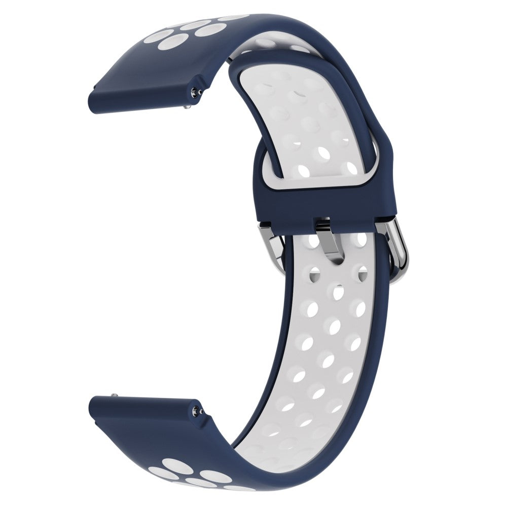 19mm dual color silicone watch strap Haylou / Noise / Willful - Dark Blue / White#serie_10