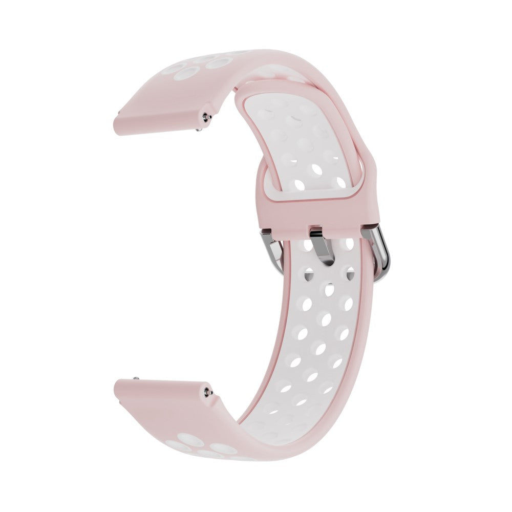 19mm dual color silicone watch strap Haylou / Noise / Willful - Pink / White#serie_3