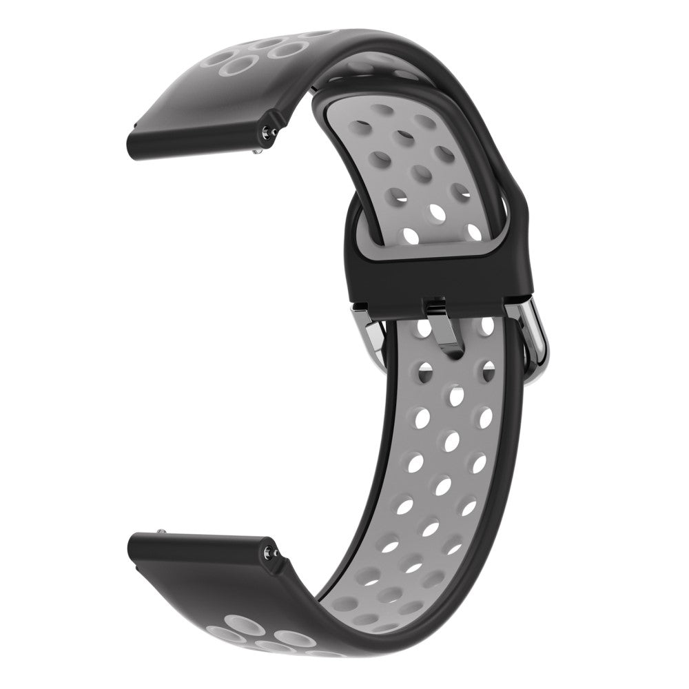 19mm dual color silicone watch strap Haylou / Noise / Willful - Black / Grey#serie_6