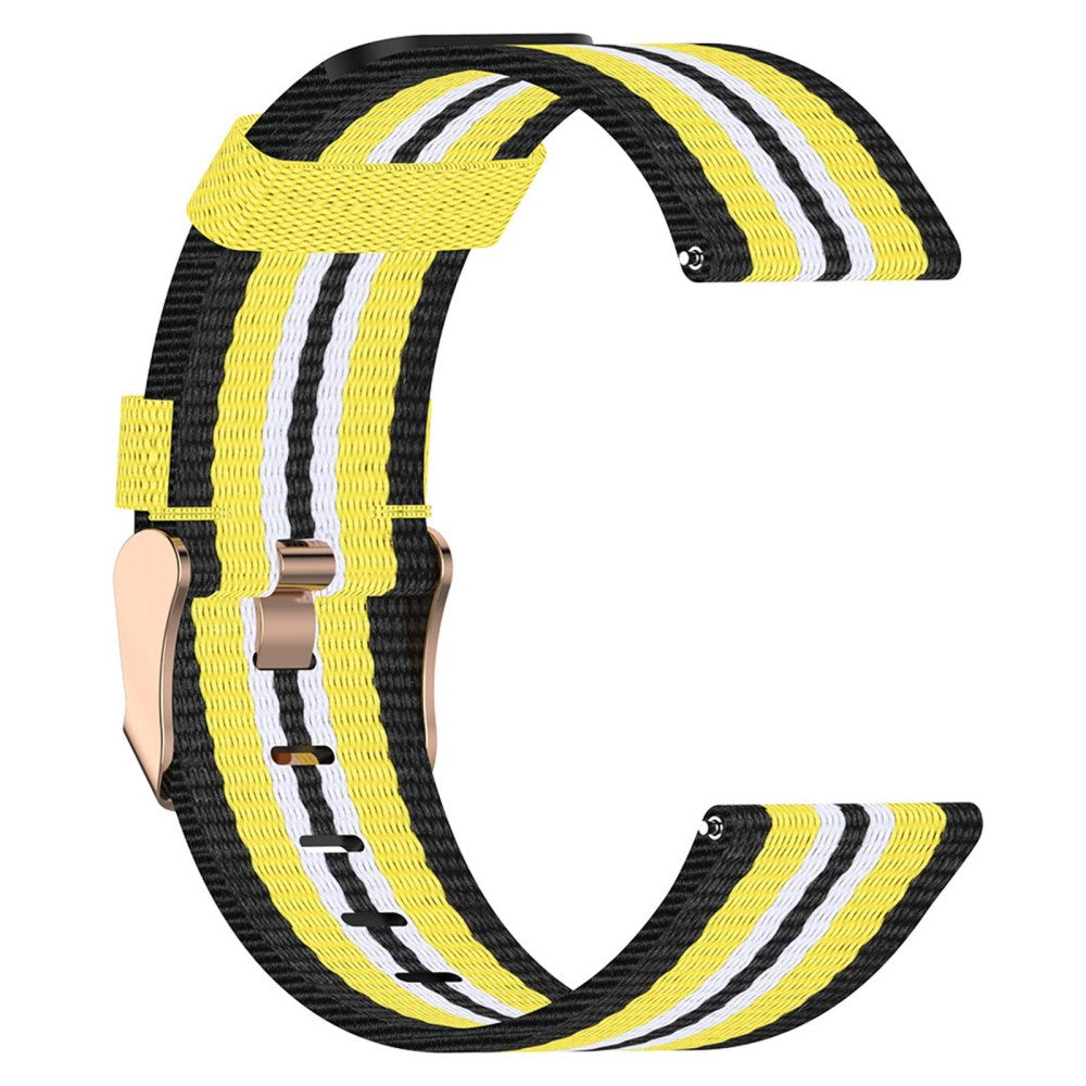 19mm nylon watch strap for Haylou / Noise / Willful watch - Black / Yellow#serie_6