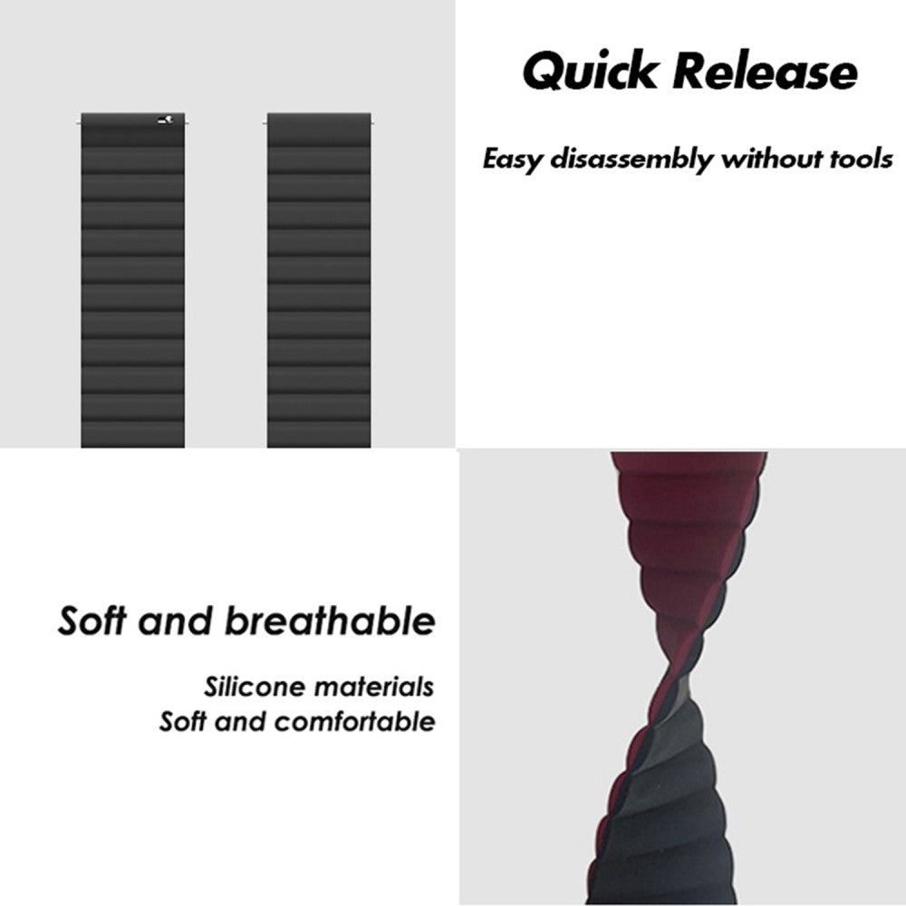 Meget elegant Universal Silikone Urrem - Rød#serie_6