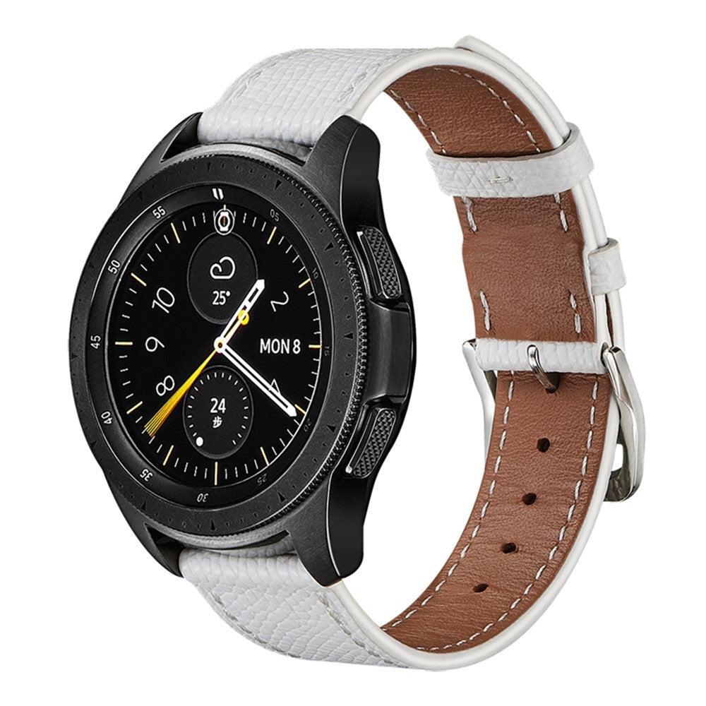 Rigtigt flot Universal Ægte læder Urrem - Hvid#serie_1