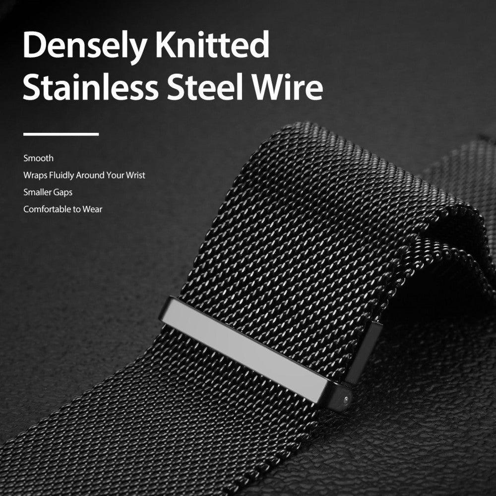 Meget flot Universal Metal Urrem - Sort#serie_1