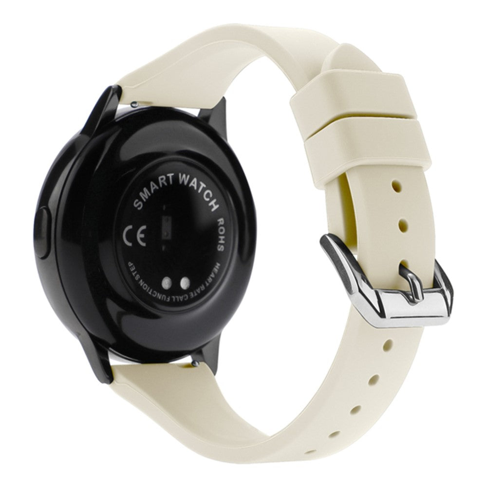 20mm Universal silicone watch strap - Beige#serie_11