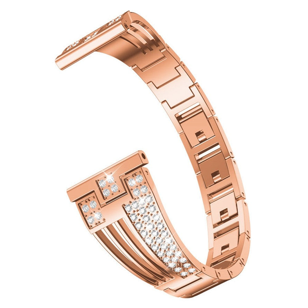 22mm Universal rhinestone decor watch strap - Rose Gold#serie_2