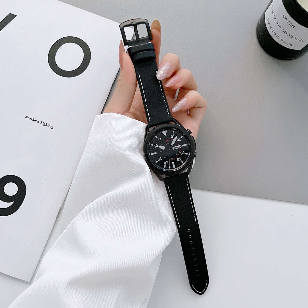 Helt vildt rart Universal Ægte læder Urrem - Sort#serie_1