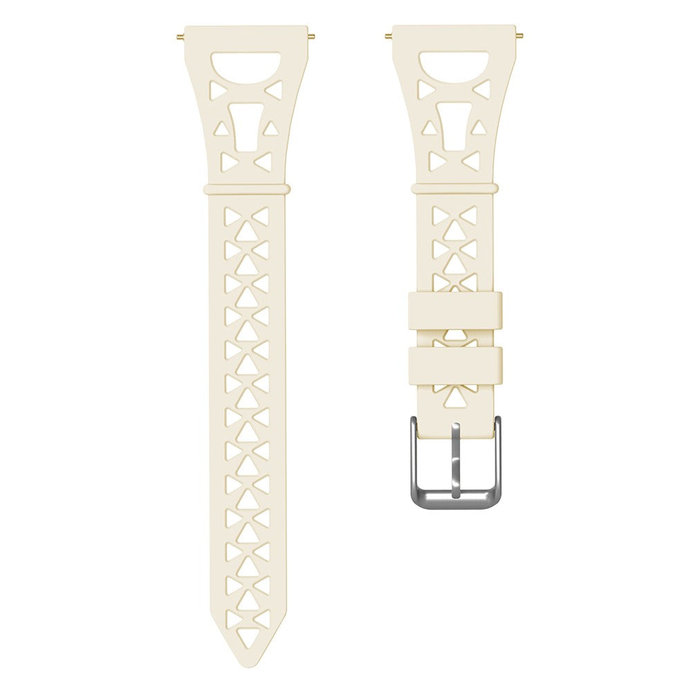 22mm Universal tower design silicone watch strap - Beige#serie_9