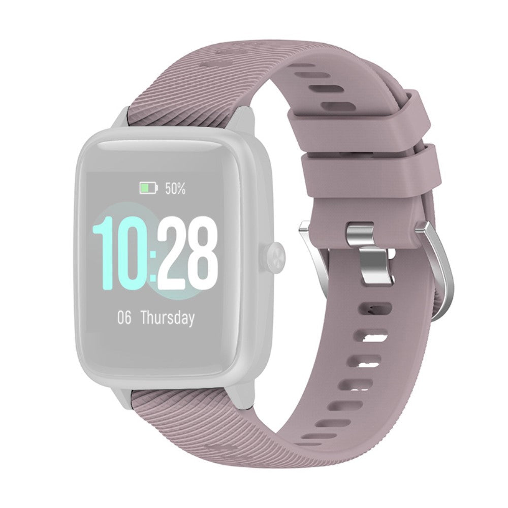19mm Universal silicone cross stripe style watch strap - Light Purple#serie_2